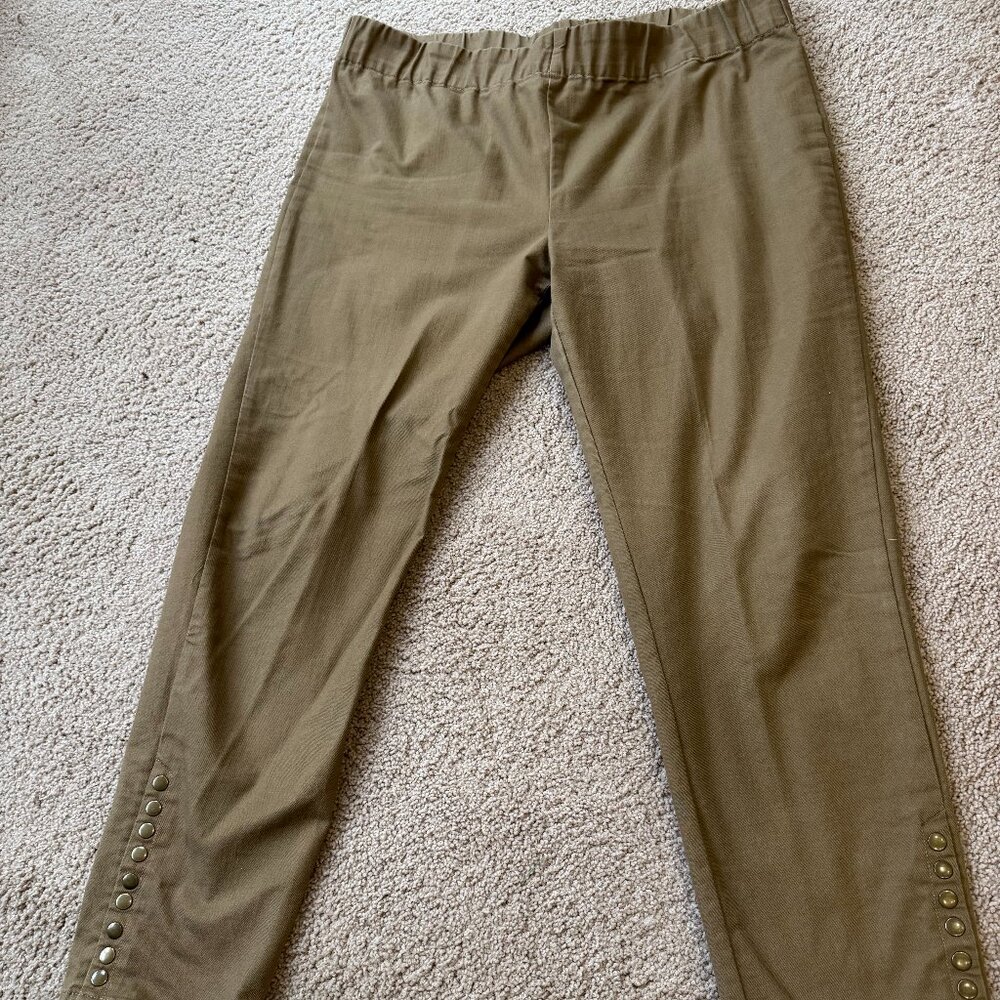 Soft Surroundings Ultimate Pull-On Slim Leg Jeans – Camel/Tan | Size XL (18)